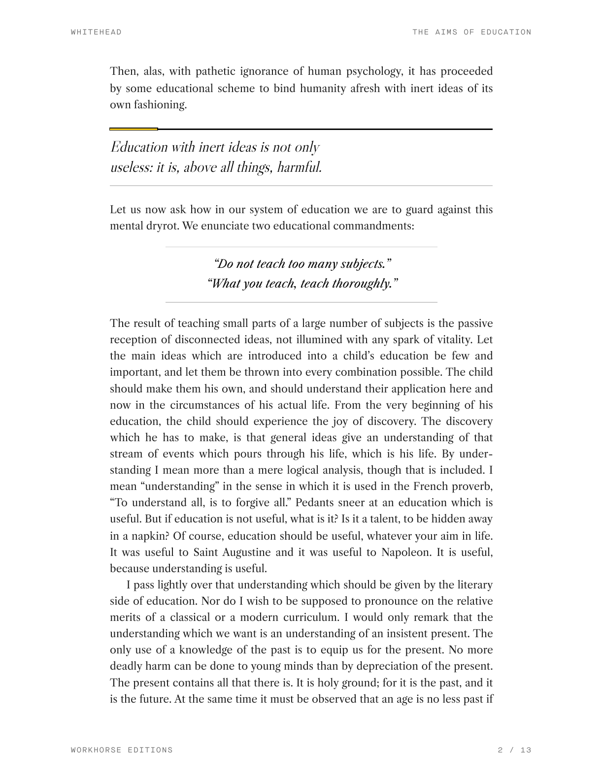 Page two of the edition: justified Caslon text with running headers and folios.