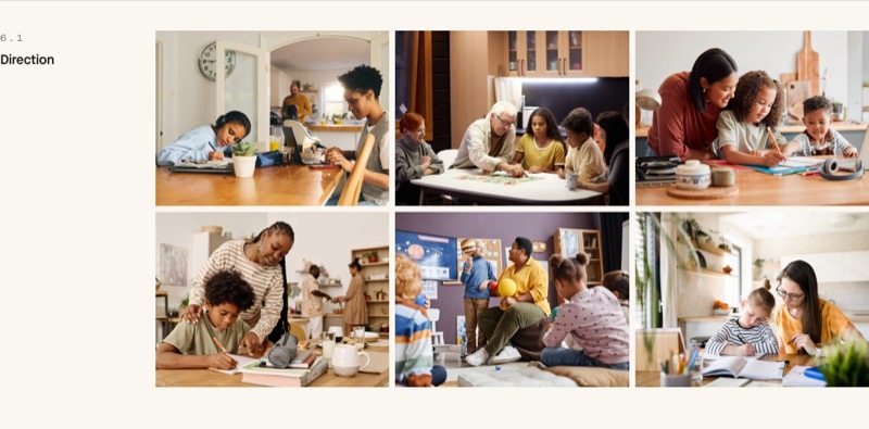 Photography direction: learning at the kitchen table