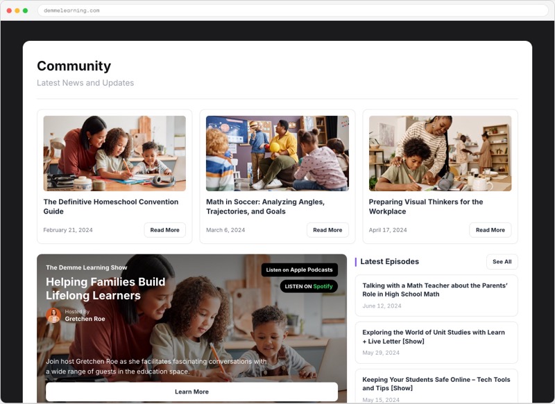 Community: news and podcast