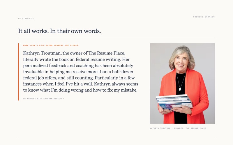 Testimonial section