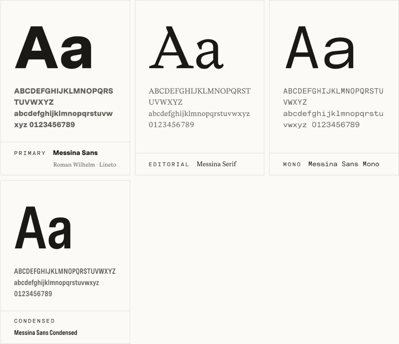 Messina typefaces